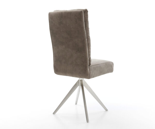 Otočná židle Pela-Flex taupe vintage křížová podnož hranatá nerezová ocel - Image 5