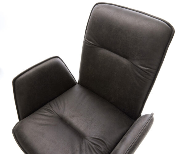 Otočná židle Vinja-Flex antracitová vintage křížová podnož hranatá černá - Image 4