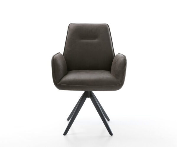 Otočná židle Zoa-Flex antracitová vintage křížová podnož hranatá černá - Image 2