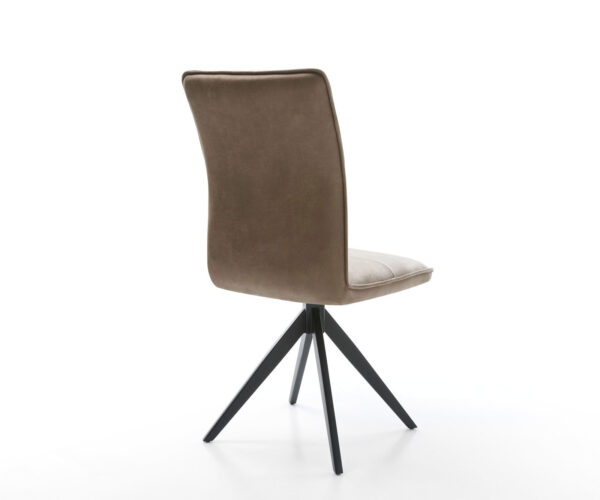 Otočná židle Maddy-Flex taupe vintage křížová podnož hranatá černá - Image 5