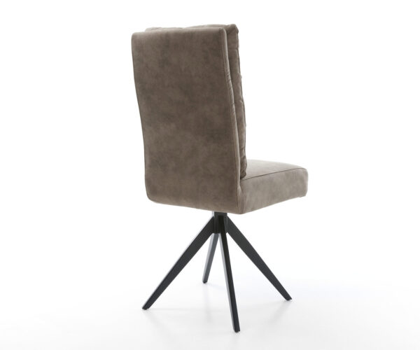Otočná židle Pela-Flex taupe vintage křížová podnož hranatá černá - Image 5