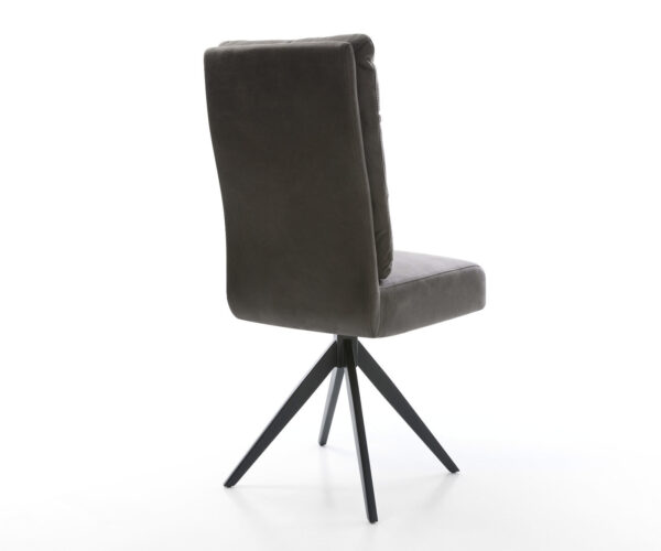 Otočná židle Pela-Flex antracitová vintage křížová podnož hranatá černá - Image 5