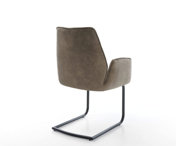 Jídelní židle Zoa-Flex taupe vintage konzolová podnož kulatá černá - Image 5