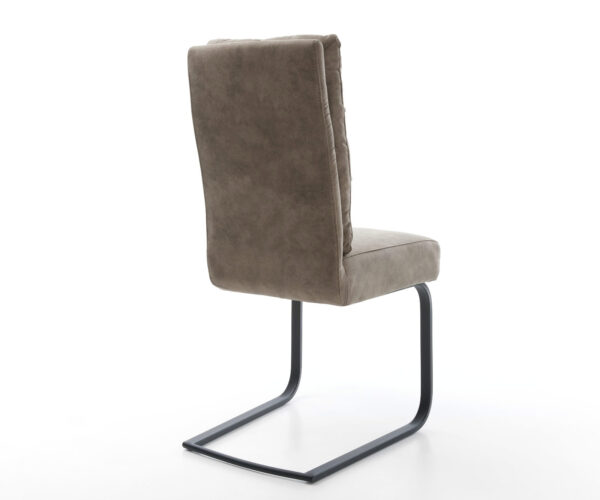 Jídelní židle Pela-Flex taupe vintage konzolová podnož plochá černá - Image 5