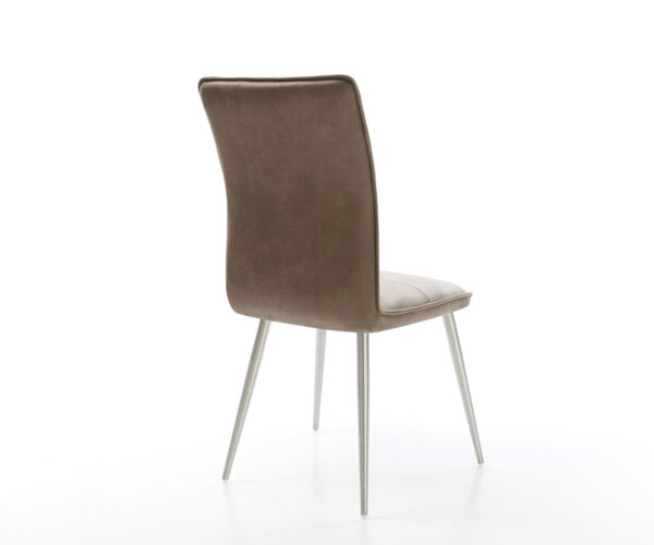 Jídelní židle Maddy-Flex taupe vintage zúžená podnož nerezová ocel - Image 5