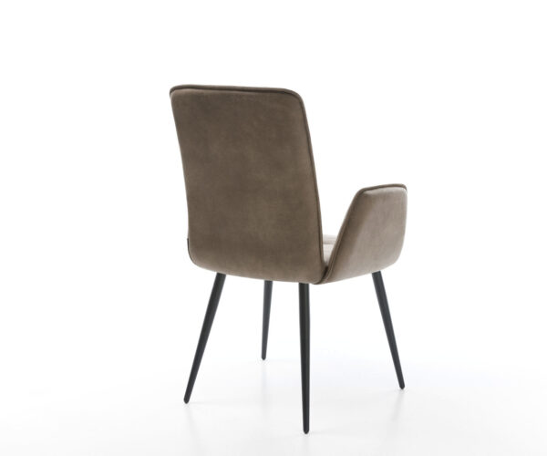 Jídelní židle Vinja-Flex taupe vintage zúžená podnož černá - Image 5
