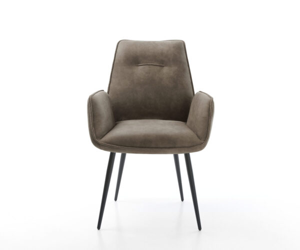 Jídelní židle Zoa-Flex taupe vintage zúžená podnož černá - Image 2