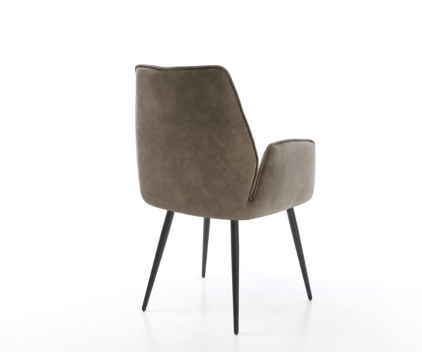 Jídelní židle Zoa-Flex taupe vintage zúžená podnož černá - Image 5