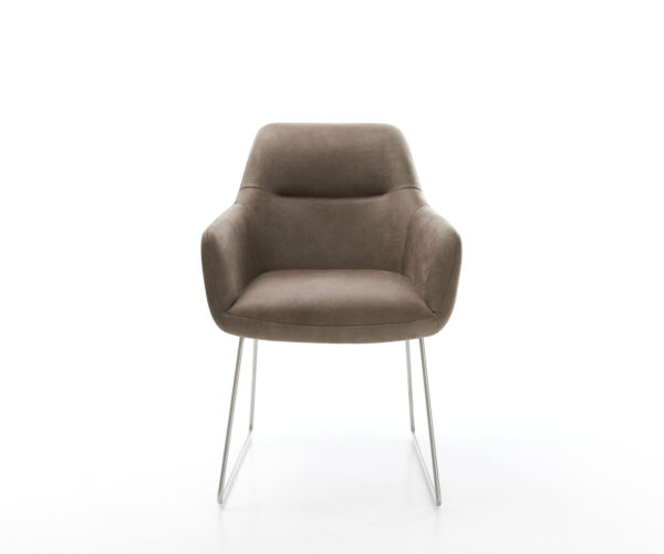 Jídelní židle Pejo-Flex taupe vintage tenká podnož nerezová ocel - Image 2