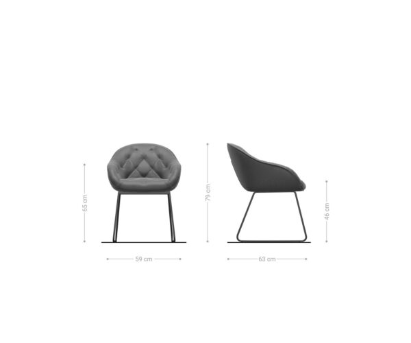 Jídelní židle Gaio-Flex taupe vintage tenká podnož nerezová ocel - Image 6