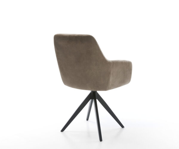Otočná židle Pejo-Flex taupe vintage křížová podnož hranatá černá - Image 5