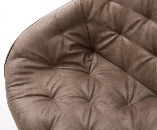 Otočná židle Gaio-Flex taupe vintage křížová podnož hranatá černá - Image 4