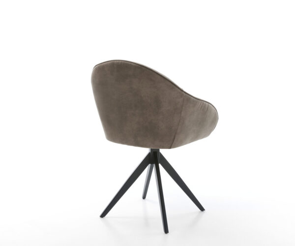 Otočná židle Gaio-Flex taupe vintage křížová podnož hranatá černá - Image 5