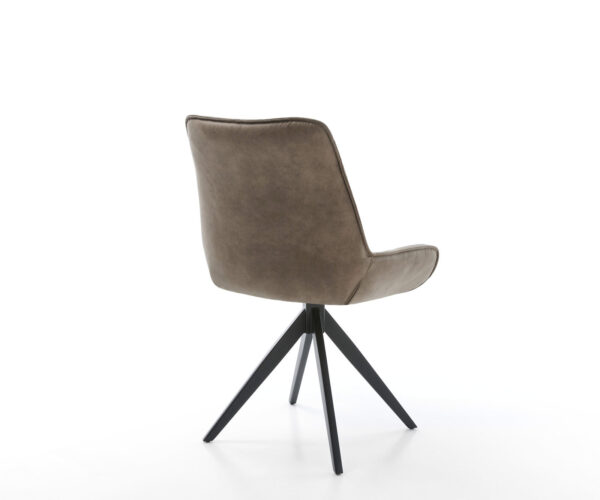 Otočná židle Taimi-Flex taupe vintage křížová podnož hranatá černá - Image 5
