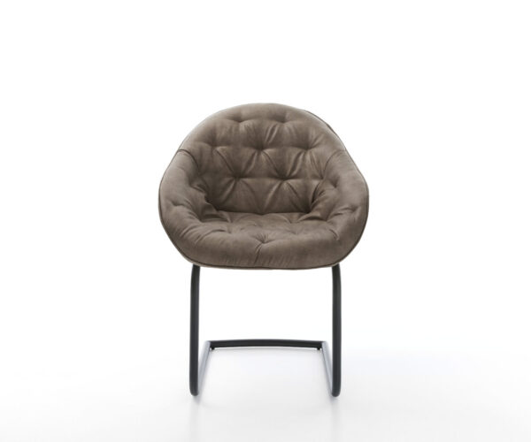 Jídelní židle Gaio-Flex taupe vintage konzolová podnož kulatá černá - Image 2