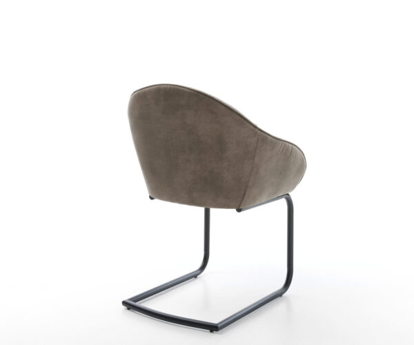 Jídelní židle Gaio-Flex taupe vintage konzolová podnož kulatá černá - Image 5