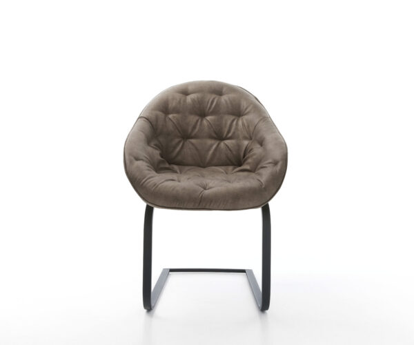 Jídelní židle Gaio-Flex taupe vintage konzolová podnož plochá černá - Image 2