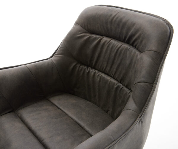 Jídelní židle Kaira-Flex antracitová vintage konzolová podnož plochá černá - Image 4