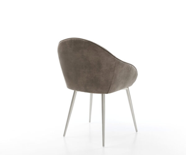 Jídelní židle Gaio-Flex taupe vintage zúžená podnož nerezová ocel - Image 5