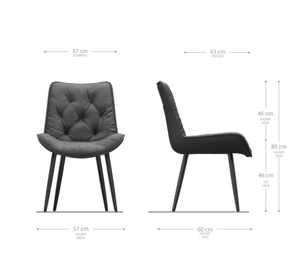 Jídelní židle Taimi-Flex taupe vintage zúžená podnož nerezová ocel - Image 6