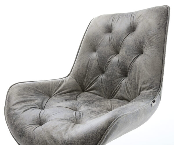 Jídelní židle Taimi-Flex šedá vintage zúžená podnož černá - Image 4