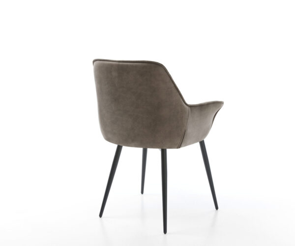 Jídelní židle Kaira-Flex taupe vintage zúžená podnož černá - Image 5