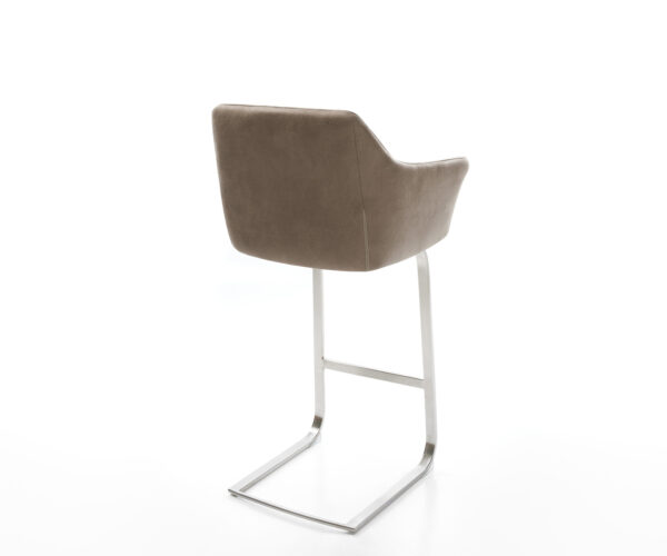 Barová židle Yulo-Flex vintage taupe jídelní židle plochý nerezová ocel - Obrázek 5