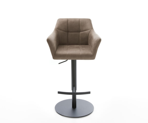 Barová židle Yulo-Flex vintage taupe otočná podnož výškově nastavitelná kovová - Image 2