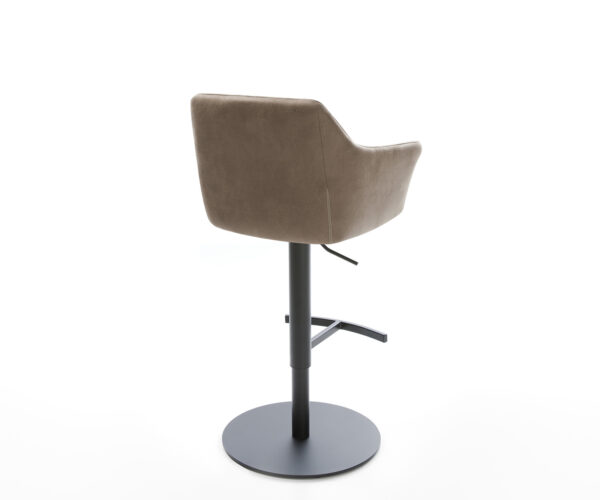 Barová židle Yulo-Flex vintage taupe otočná podnož výškově nastavitelná kovová - Image 5