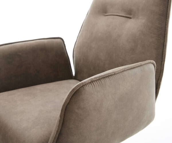 Otočná židle Zoa-Flex taupe vintage křížová podnož zúžená černá - Image 4