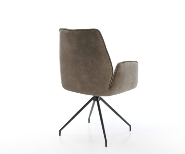 Otočná židle Zoa-Flex taupe vintage křížová podnož zúžená černá - Image 5