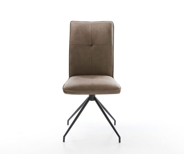 Otočná židle Maddy-Flex taupe vintage křížová podnož zúžená černá - Image 2