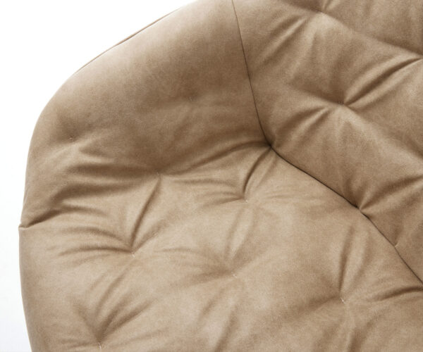 Otočná židle Gaio-Flex béžová vintage křížová podnož zúžená černá - Image 4