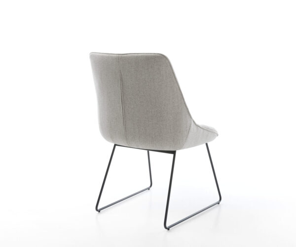 Jídelní židle Elda-Flex Stripes Light Grey Skid Frame Black - Image 5
