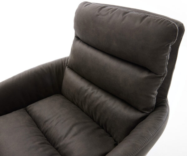 Jídelní židle Abelia-Flex s područkami antracitová vintage zúžená černá - Image 4