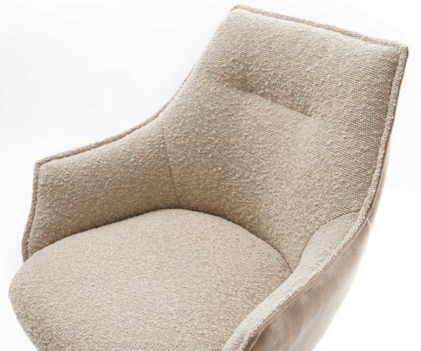 Barová židle Alja-Flex tenká podnož nerezová ocel smíšené materiály taupe taštičkové pružiny - Image 4