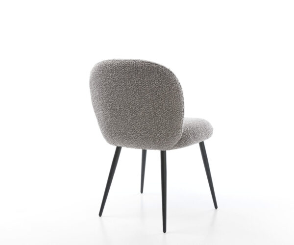 Jídelní židle Nube-Flex bouclé stříbrno-šedá podnož zúžená taštičkové pružiny - Image 5