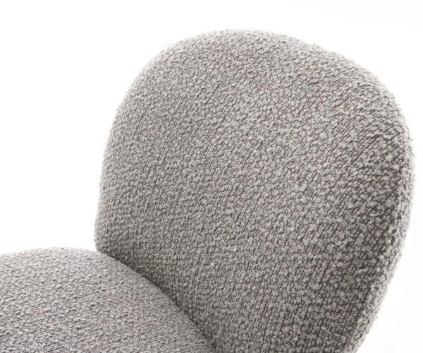 Jídelní židle Nube-Flex křížová podnož široká kov bouclé stříbrná šedá - Image 4