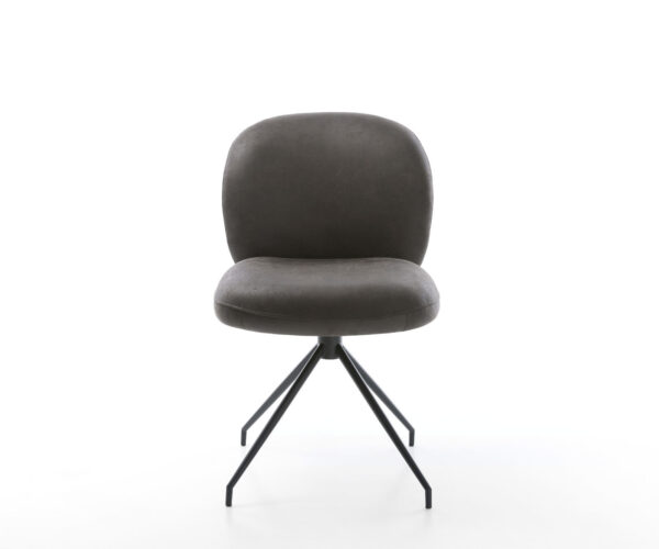 Jídelní židle Nube-Flex antracitová vintage křížová podnož zúžená černá 180° otočná taštičkové pružiny - Image 2