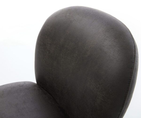 Jídelní židle Nube-Flex antracitová vintage křížová podnož zúžená černá 180° otočná taštičkové pružiny - Image 4