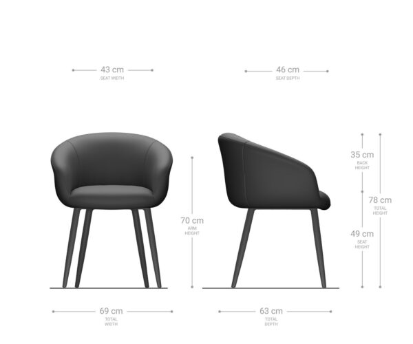 Jídelní židle Vinka-Flex zúžená podnož nerezová ocel smíšené materiály taupe taštičkové pružiny - Image 6