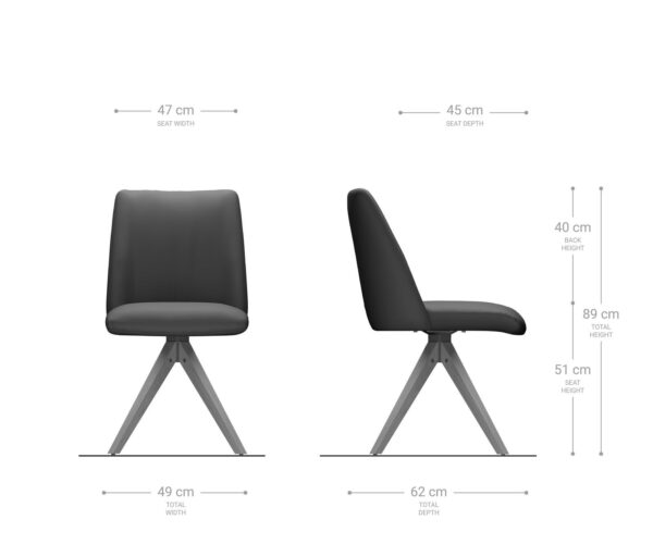Otočná židle Elso-Flex dřevěná podnož hranatá bouclé stříbrnošedá 180° taštičkové pružiny - Image 7