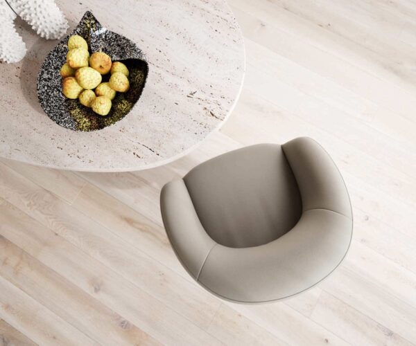 Jídelní židle Vinka-Flex tenká podnož kovová černá pravá kůže taupe taštičkové pružiny - Image 4