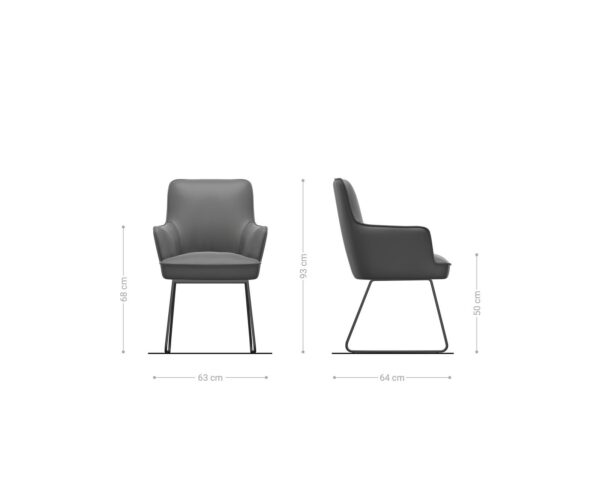 Jídelní židle Heira-Flex tenká podnož nerezová ocel smíšené materiály taupe taštičkové pružiny - Image 6