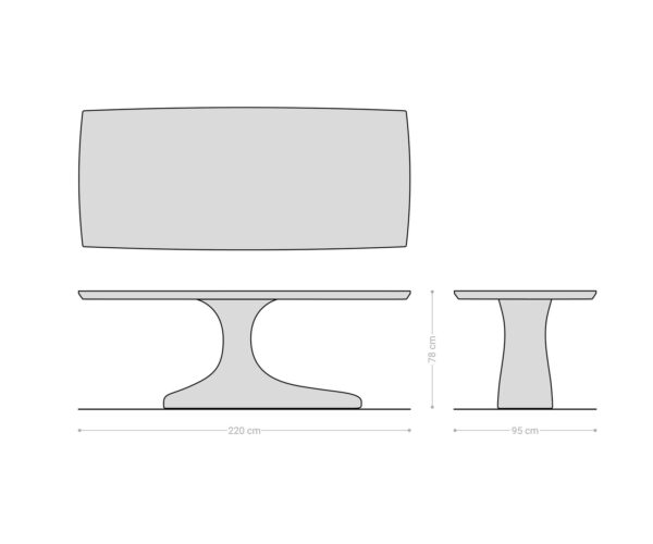 Jídelní stůl Jalta 220x95 cm přírodní masiv akácie - Image 7