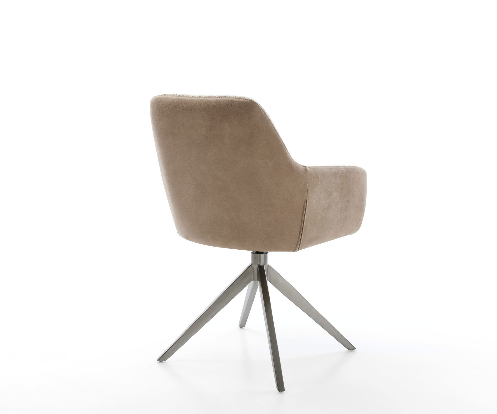 Jídelní židle Pejo-Flex materiálová kombinace tmavě béžová široká křížová podnož grafitová 360° otočná houpací funkce taštičkové pružiny - Obrázek 5