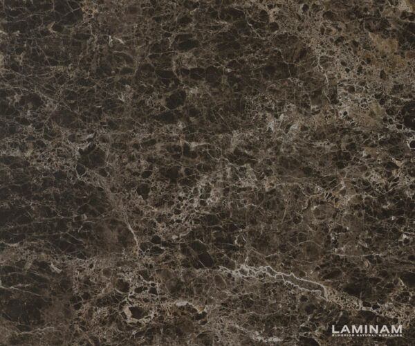 Jídelní stůl Edge Oval 280x130 Keramický Laminam® Emperador Extra Lucidato Tmavě hnědý Cono Metallic Gold - Image 7