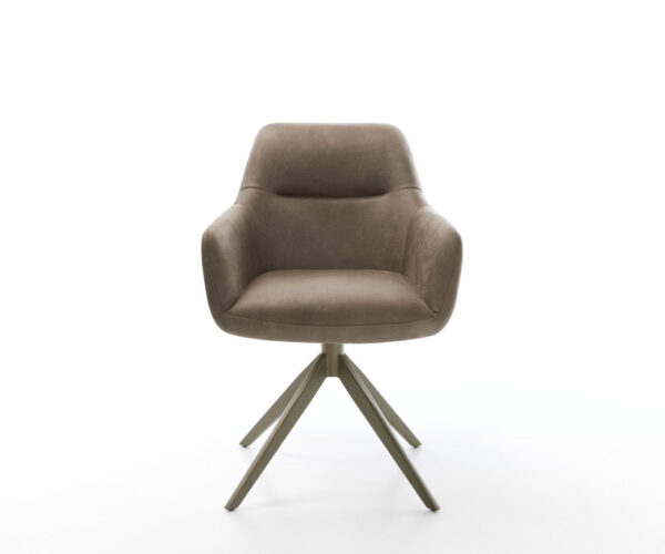 Jídelní židle Pejo-Flex taupe vintage křížová podnož hranatá 360° otočná - Image 2