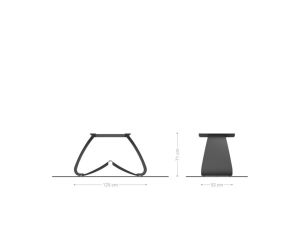 Podnož ve tvaru "W" černá pro stolové desky od 200 cm - Image 3