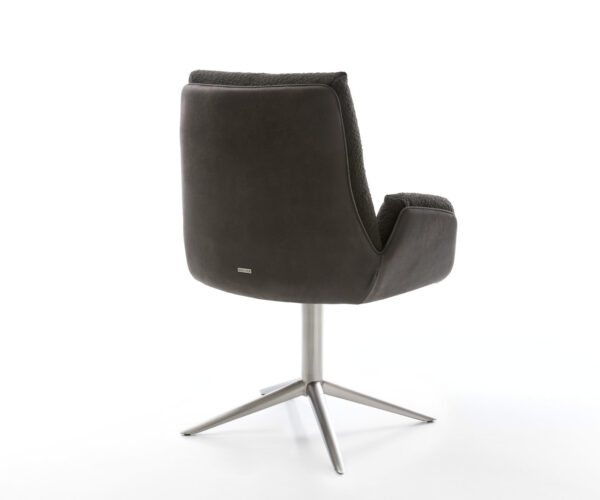 Otočná židle Clea-Flex materiál mix černá Podstavec z nerezové oceli otočný o 360° Houpací funkce - Image 5